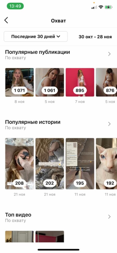 Перейдите в раздел «Охваченные аккаунты» 2