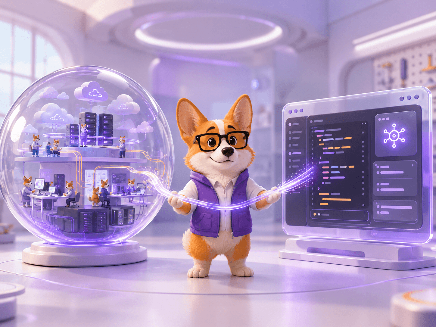 Корги Рой соединяет прозрачную сферу компании Anysphere с редактором кода Cursor