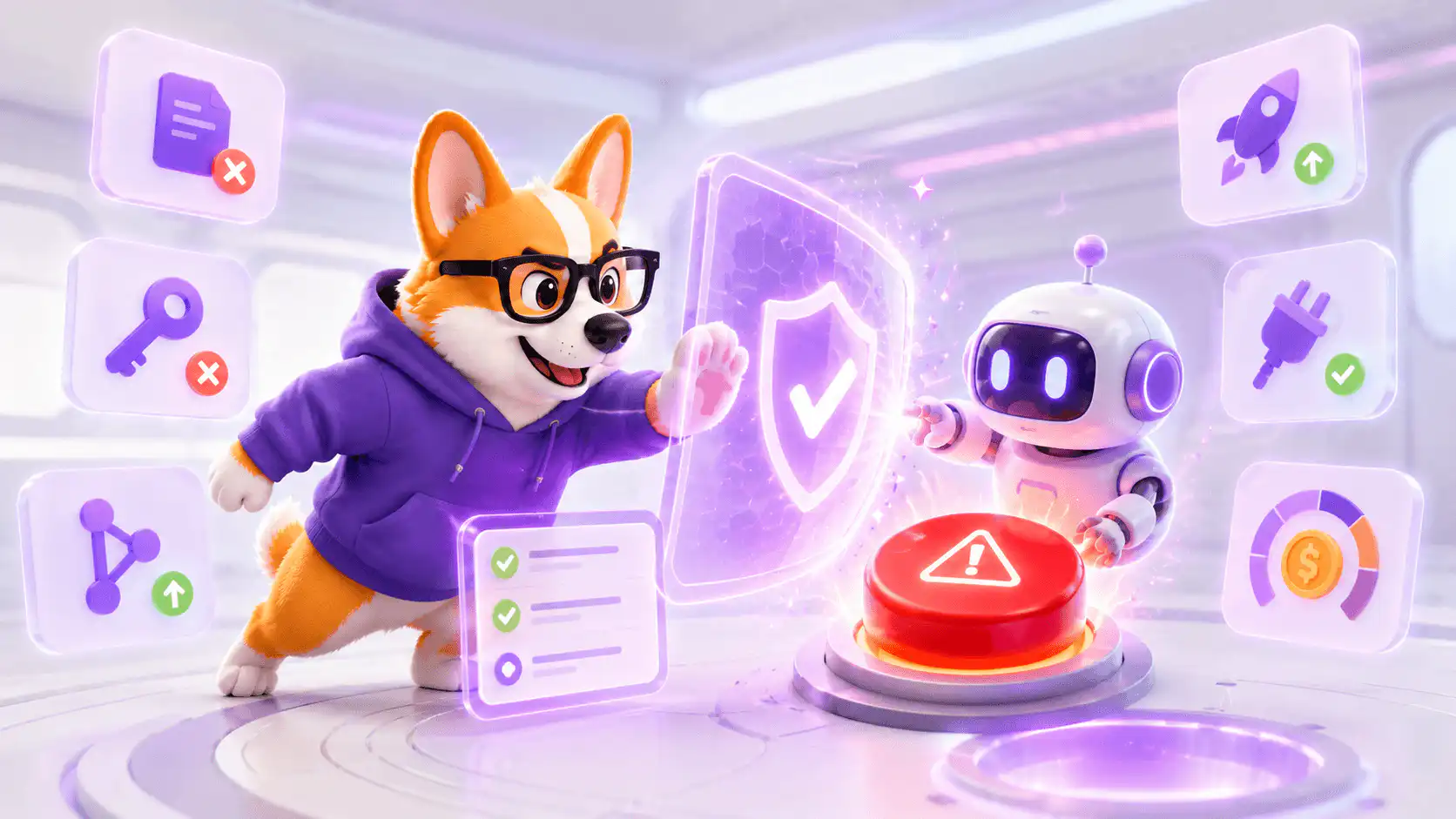 Рой защищает проект от опасной автоматической команды Claude Code и блокирует нажатие большой предупреждающей кнопки