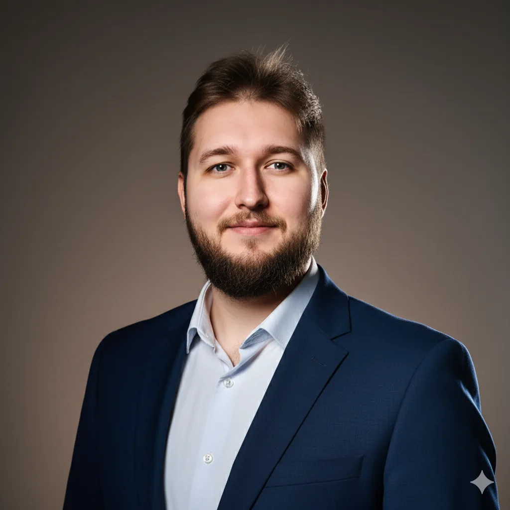 Деловая аватарка эксперта, сгенерированная в Nano Banana Pro