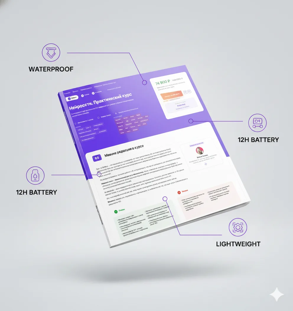 Карточка товара с инфографикой из Nano Banana Pro