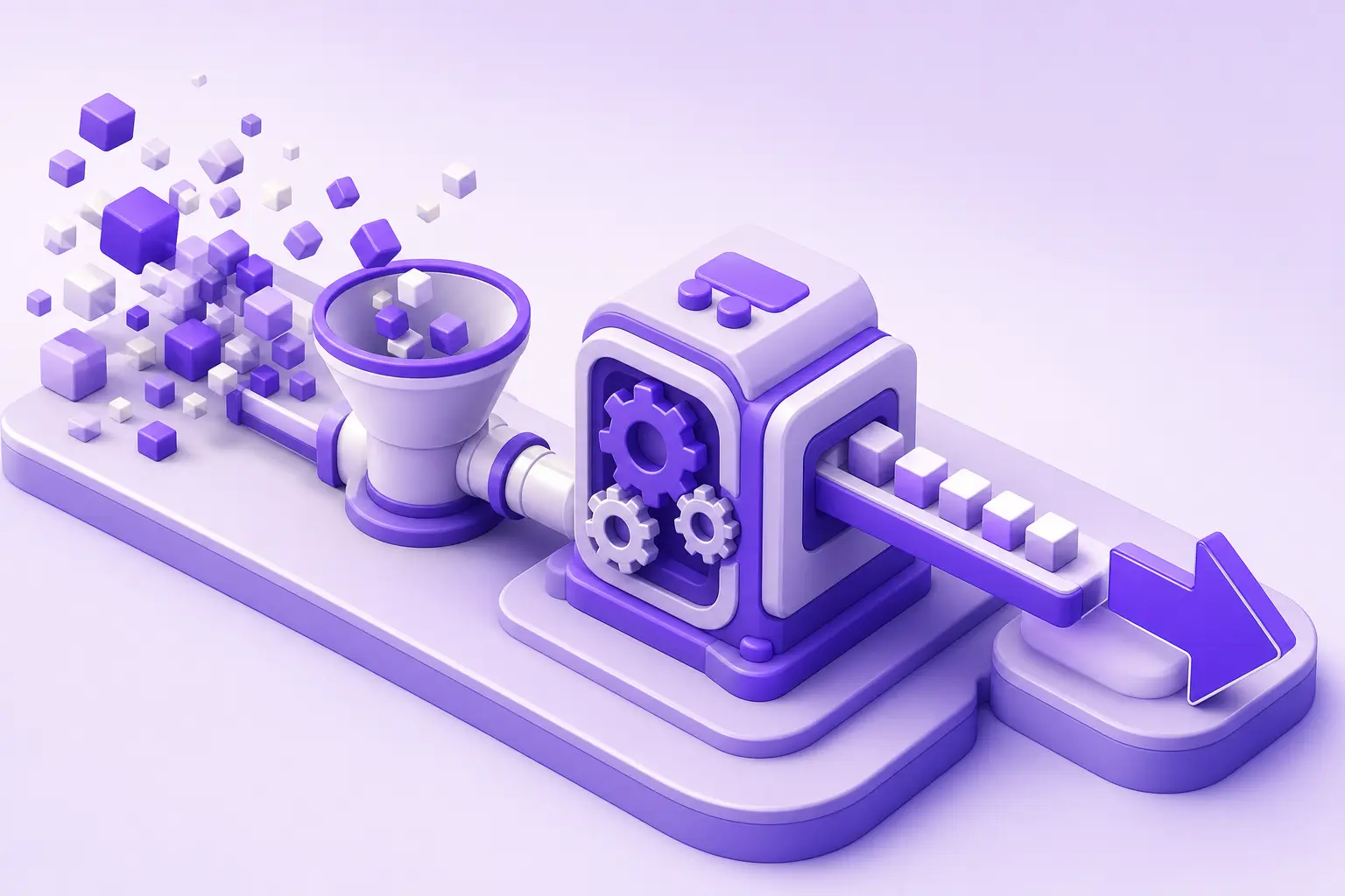 Изометрическая схема превращения сырых данных в прогноз