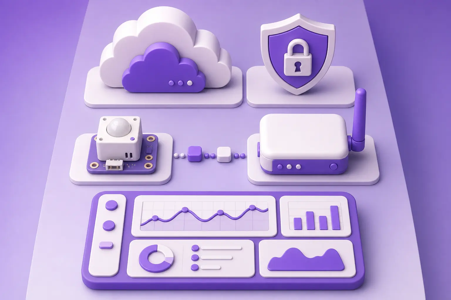 Изометрическая раскладка инструментов и слоёв IoT-стека Изометрическая раскладка инструментов и слоёв IoT-стека