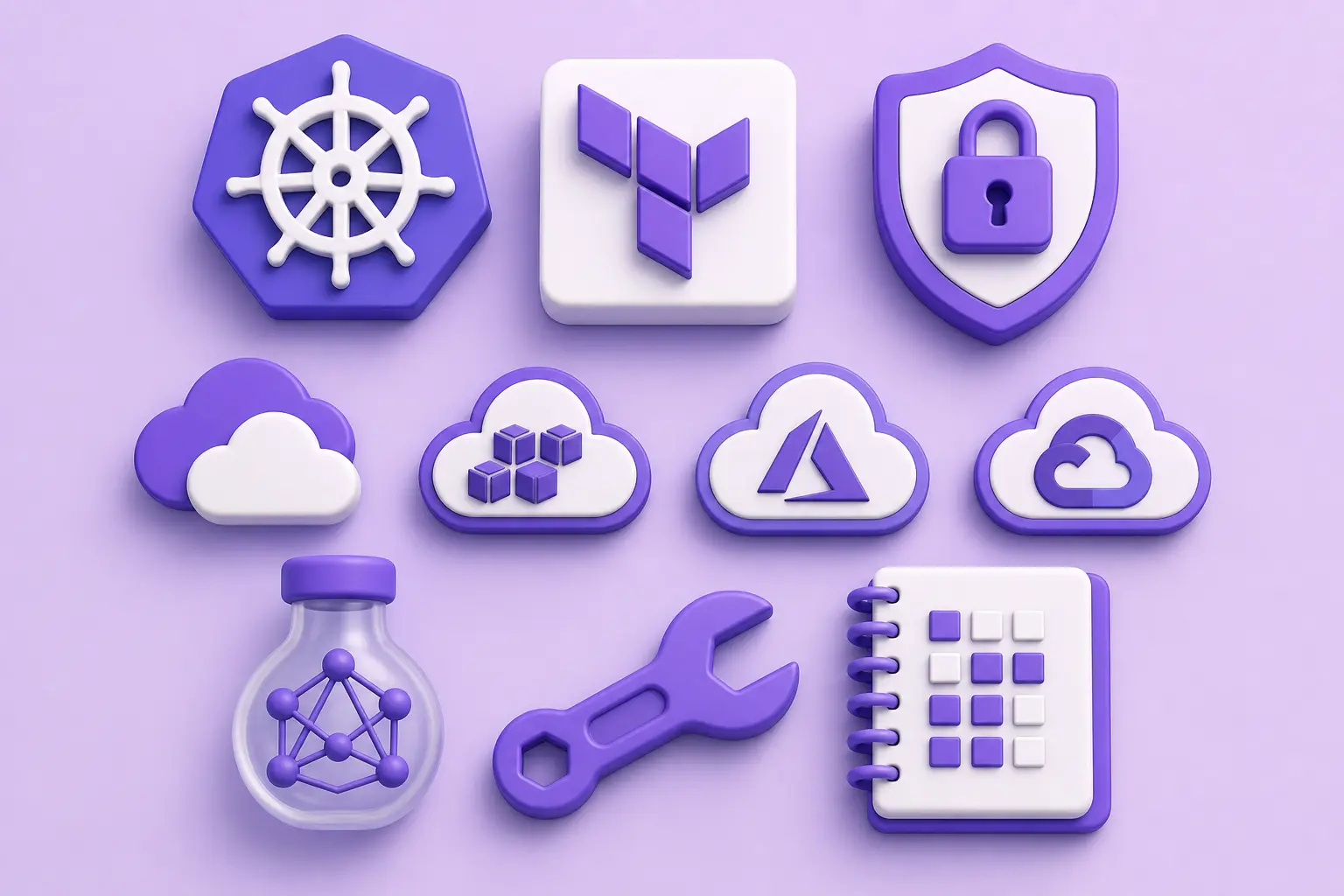 Раскладка ключевых инструментов стека DevOps-инженера сверху Раскладка ключевых инструментов стека DevOps-инженера сверху
