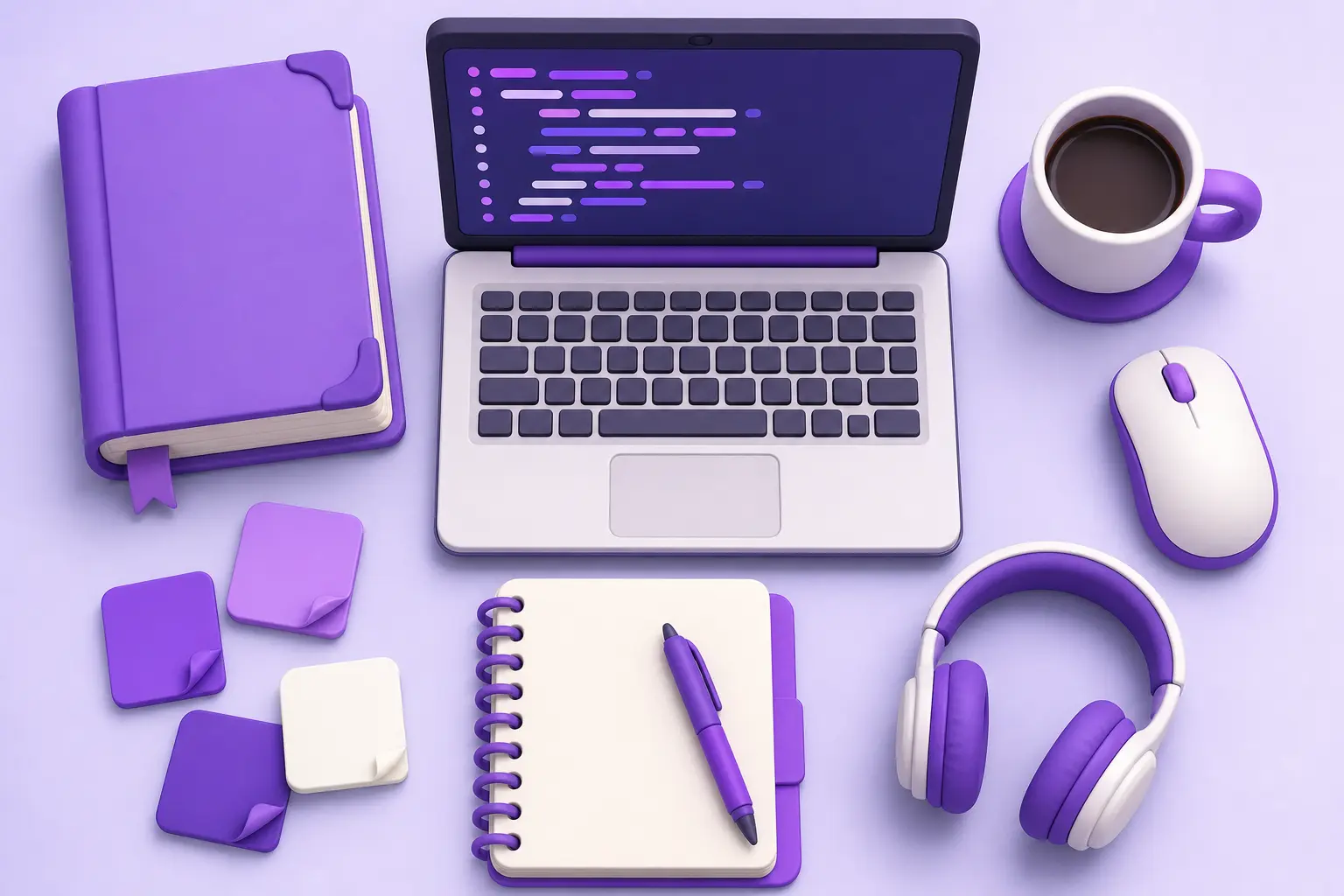 Набор инструментов Java-разработчика: ноутбук, книги, кофе