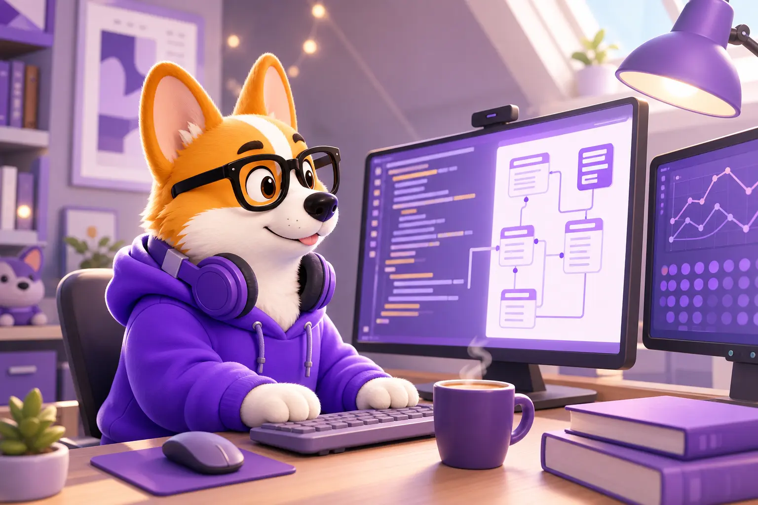 Backend-разработчик за работой над серверной частью приложения
