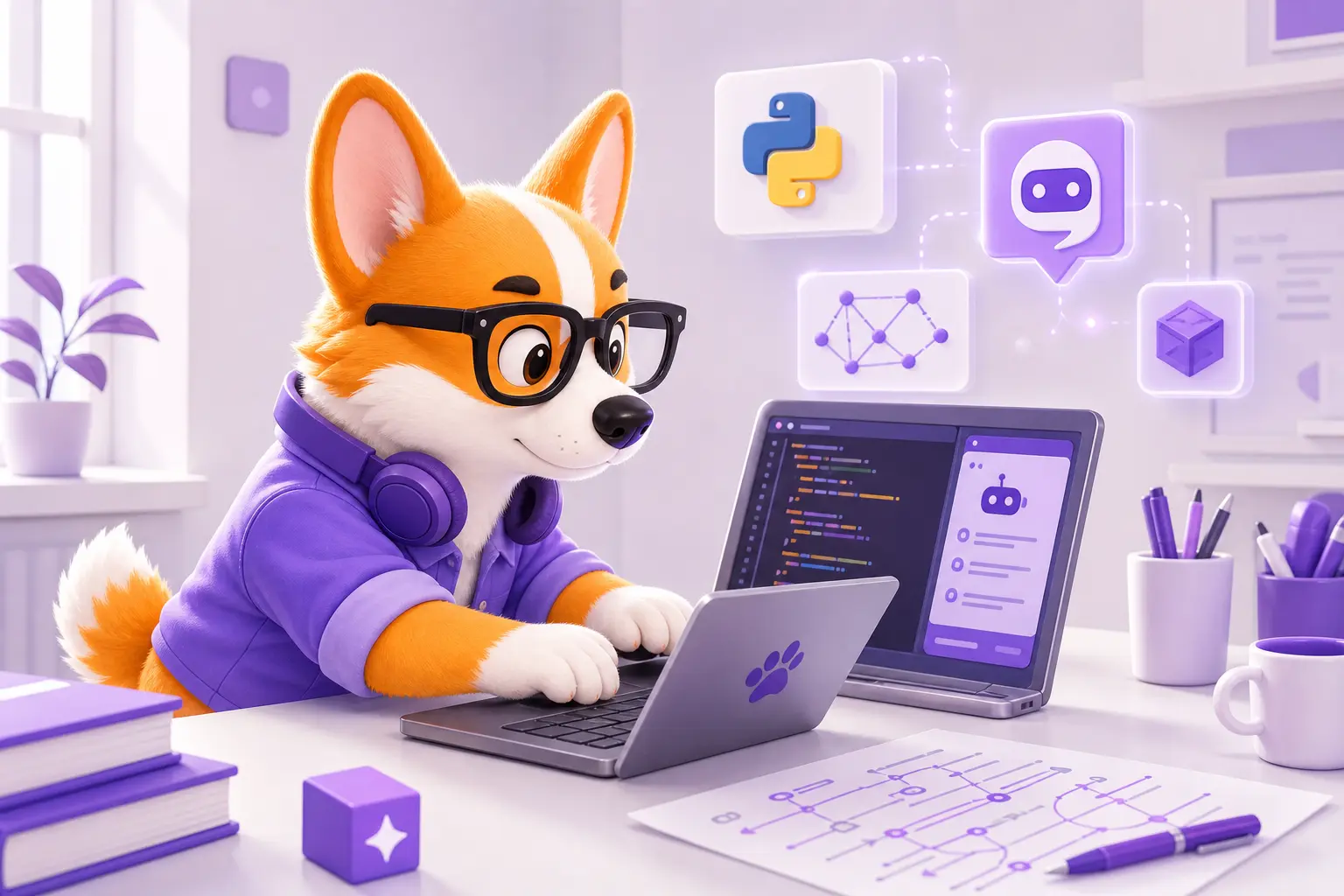 Рой пишет код на Python для обучения языковой модели рядом с распечаткой лингвистического разбора текста Рой пишет код на Python для обучения языковой модели рядом с распечаткой лингвистического разбора текста