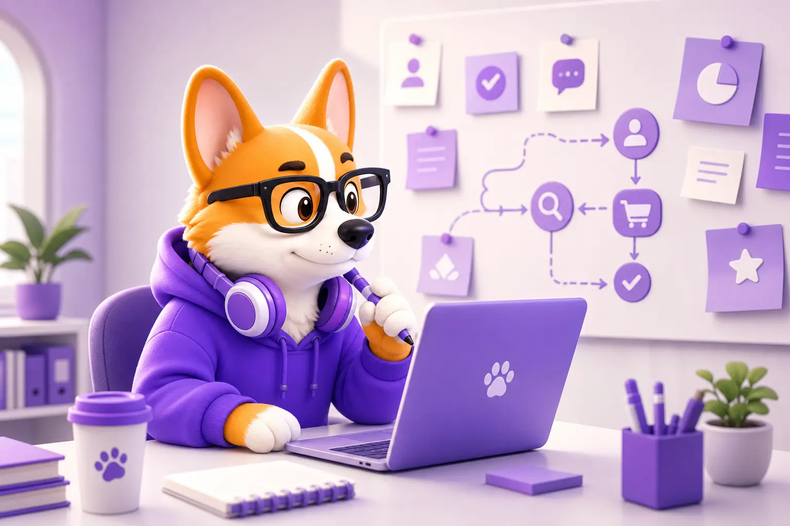 UX-исследователь за работой: разбирает заметки после интервью с пользователями