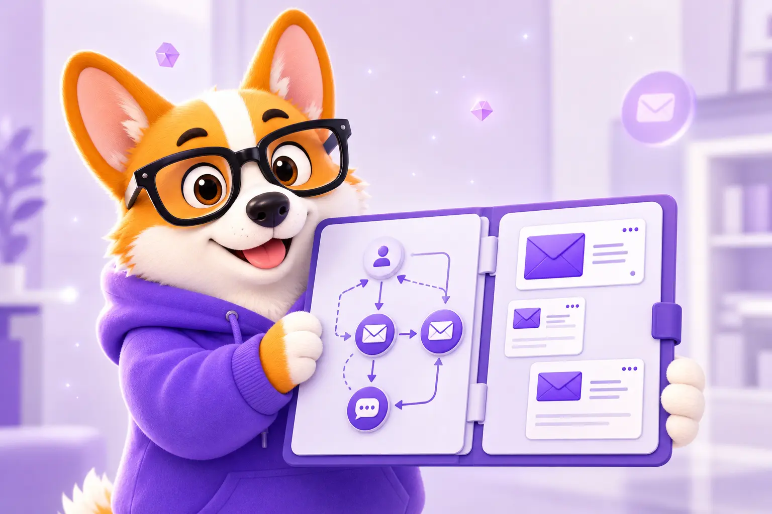 CRM-маркетолог показывает портфолио с учебными кейсами