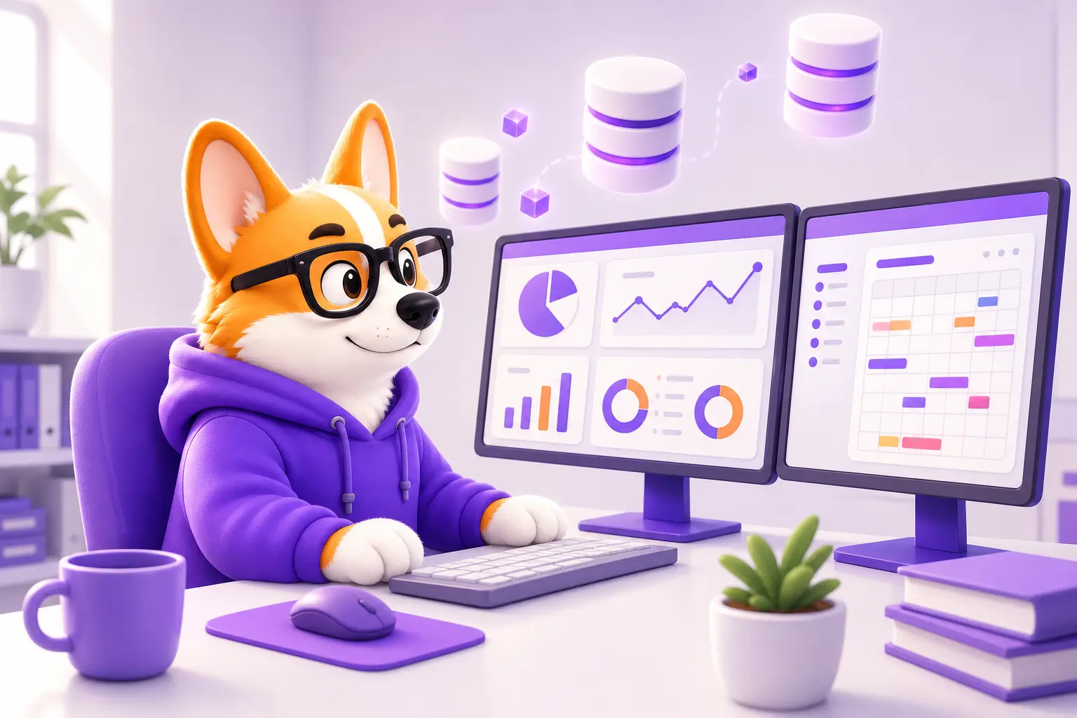 Рой в роли SQL-аналитика за рабочим столом с дашбордами
