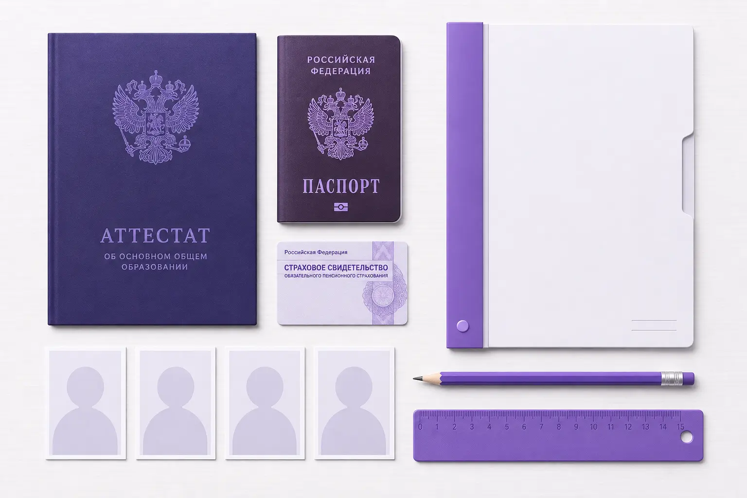 Раскладка документов для поступления в колледж и календарь со сроками