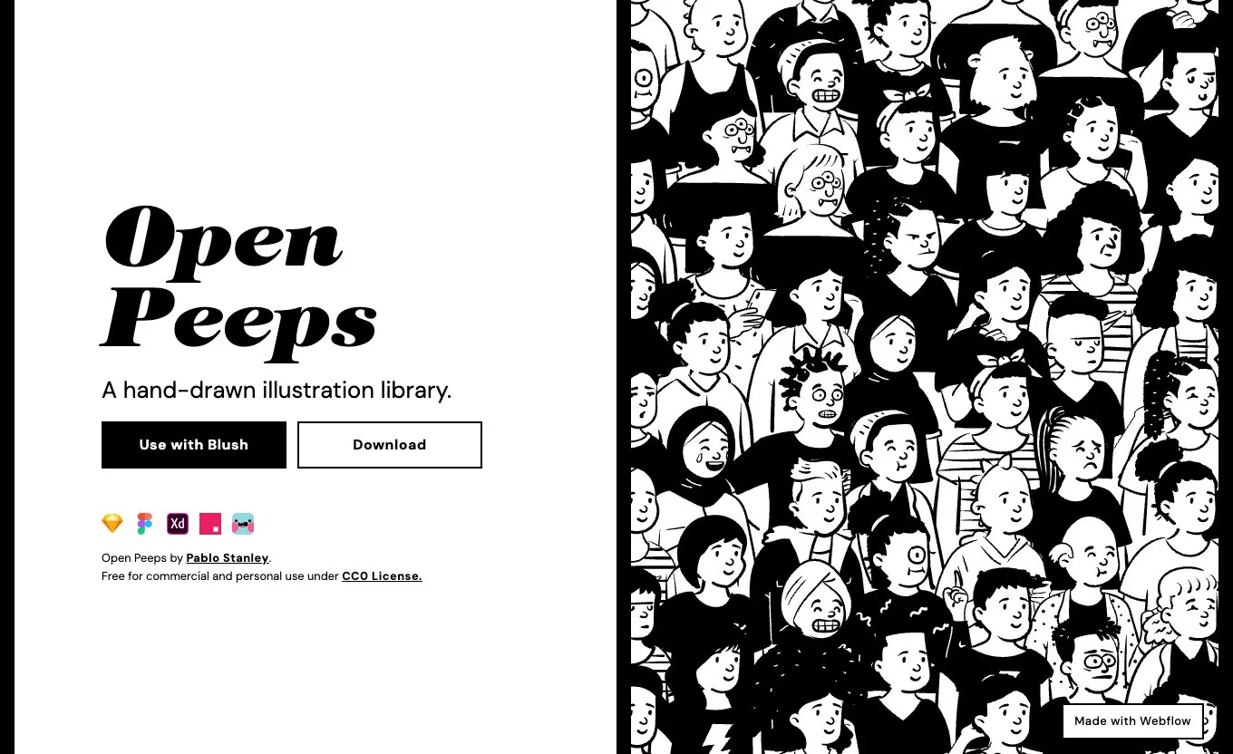 Человечки Open Peeps, нарисованные от руки, для слайдов