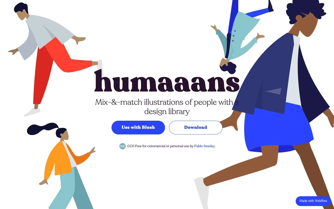 Цветные человечки Humaaans для презентаций, лицензия CC0