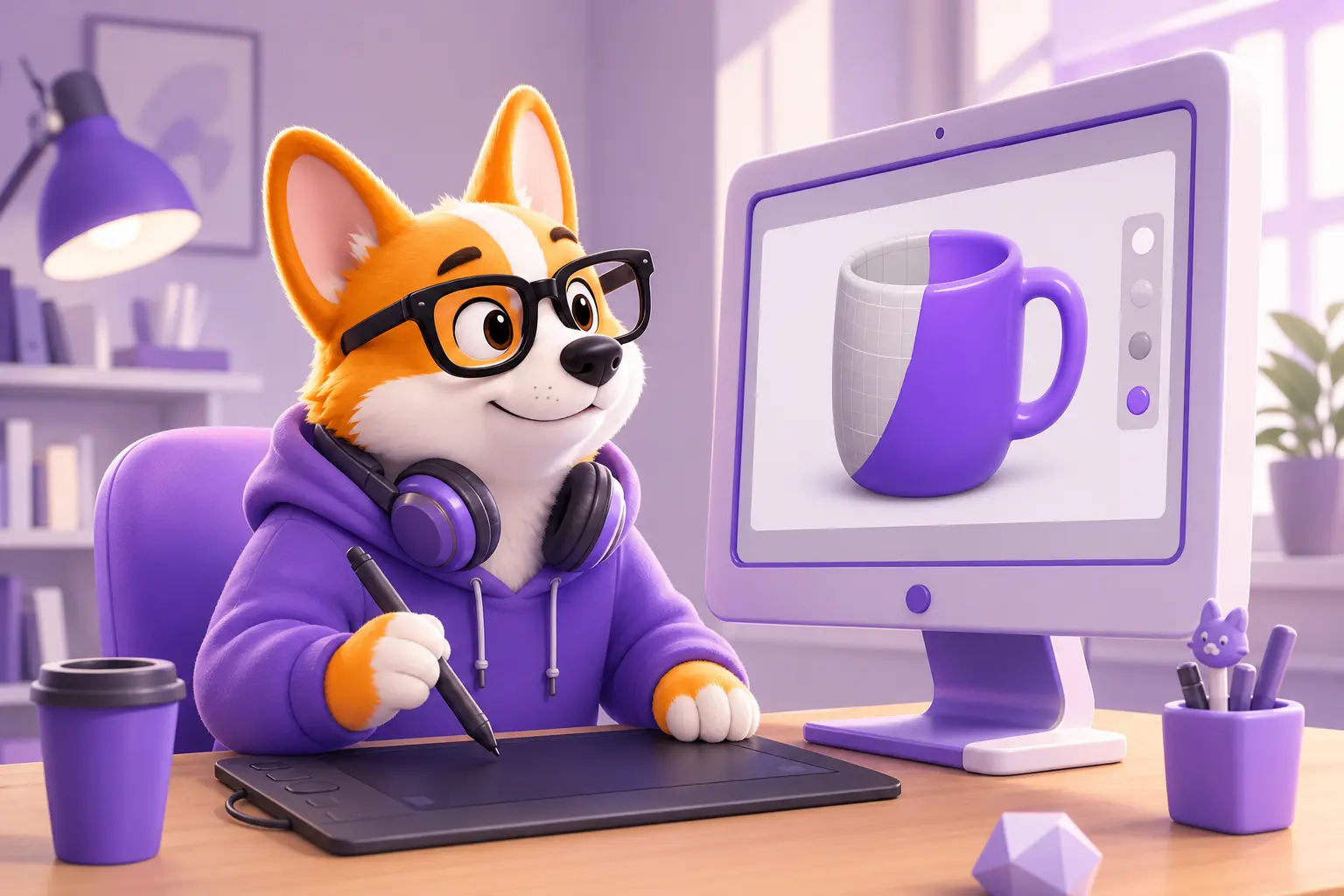 Рой красит 3D-кружку в Blender Рой красит 3D-кружку в Blender
