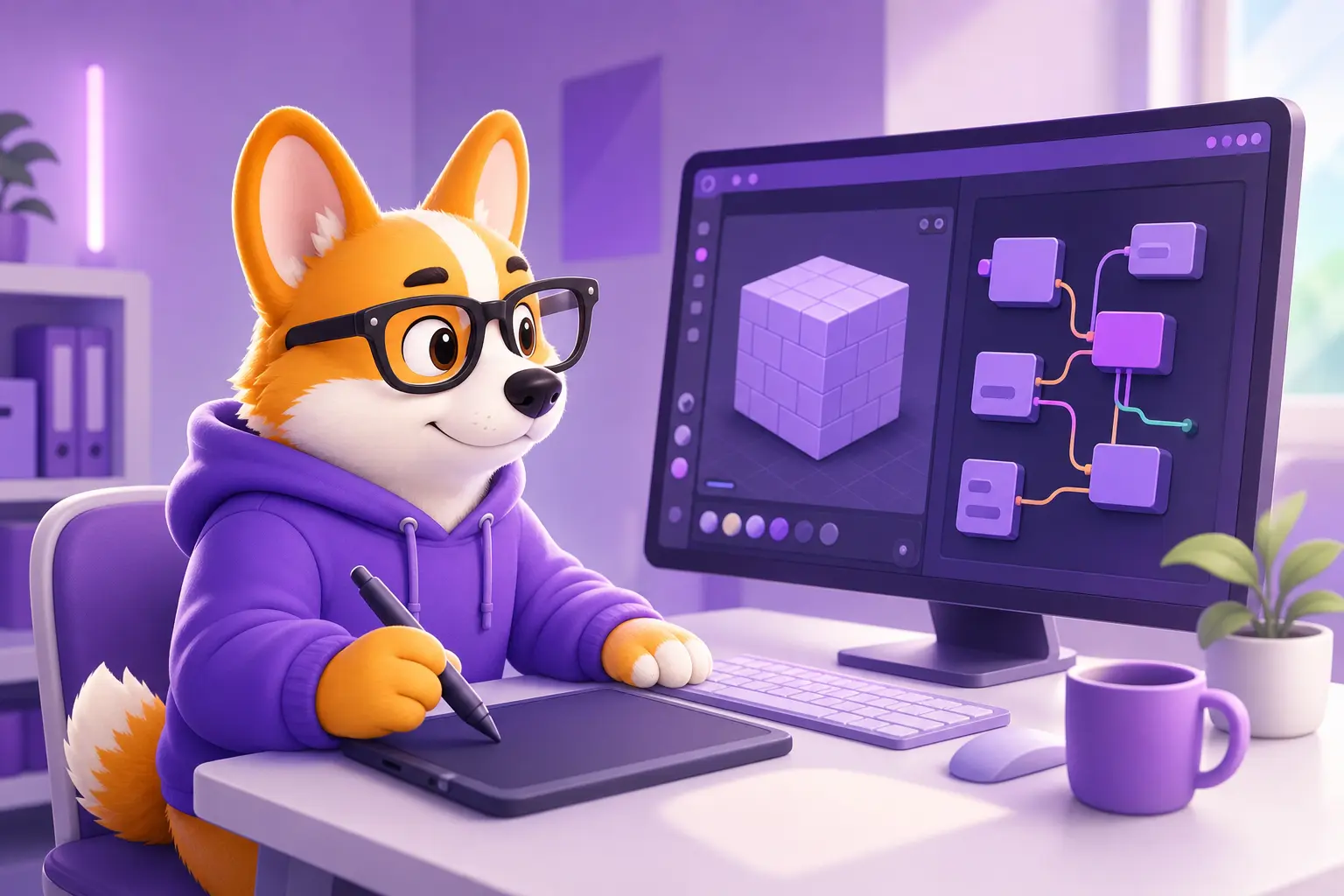 Рой накладывает текстуру кирпича на 3D-модель в Blender