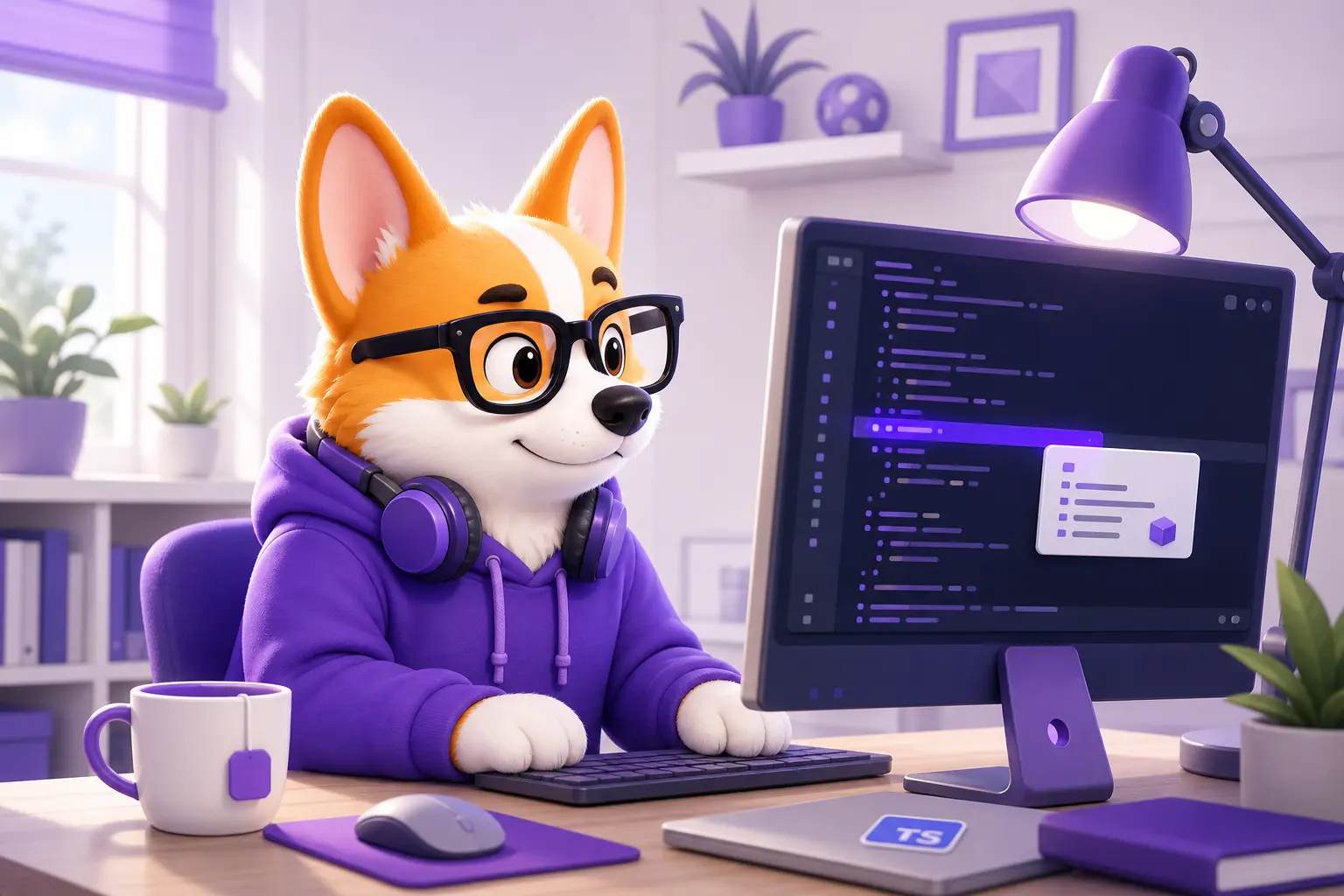 Рой пишет код на TypeScript и видит подсказку типов в редакторе