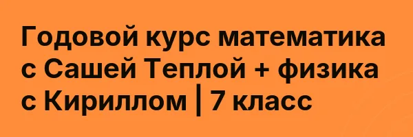 Годовой курс математика с Сашей Теплой + физика с Кириллом | 7 класс