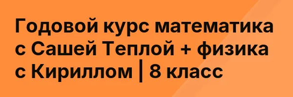 Годовой курс математика с Сашей Теплой + физика с Кириллом | 8 класс
