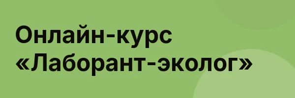 Онлайн-курс «Лаборант-эколог»