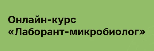 Онлайн-курс «Лаборант-микробиолог»