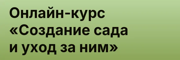 Онлайн-курс «Создание сада и уход за ним»