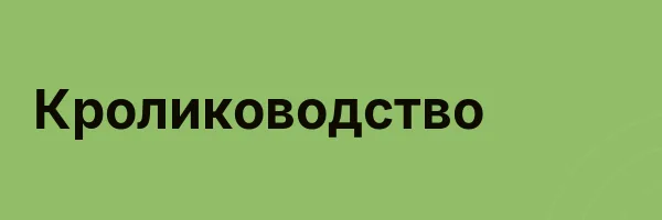 Кролиководство