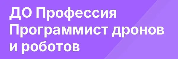 ДО Профессия Программист дронов и роботов