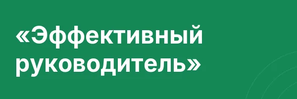 «Эффективный руководитель»