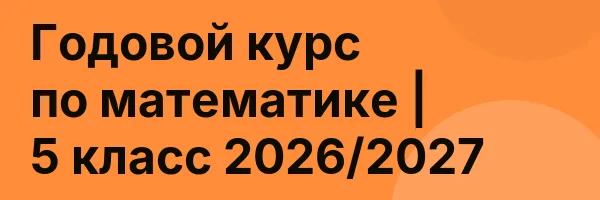 Годовой курс по математике | 5 класс 2026/2027