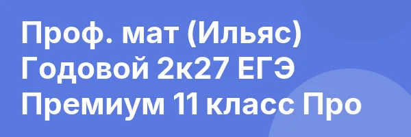 Проф. мат (Ильяс) Годовой 2к27 ЕГЭ Премиум 11 класс Про