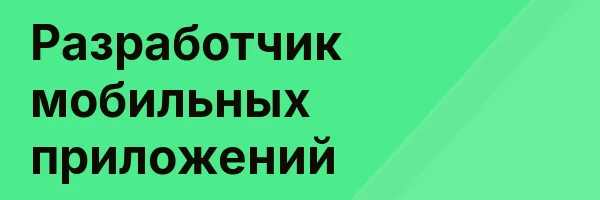 Разработчик мобильных приложений