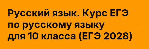 Русский язык. Курс ЕГЭ по русскому языку для 10 класса (ЕГЭ 2028)
