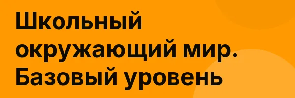 Школьный окружающий мир. Базовый уровень
