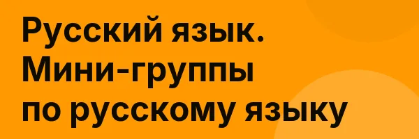 Русский язык. Мини-группы по русскому языку