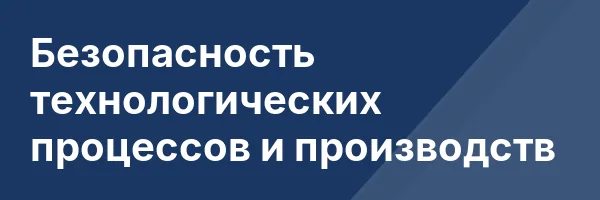 Безопасность технологических процессов и производств