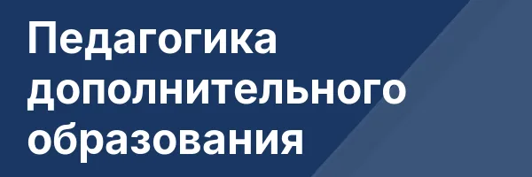 Педагогика дополнительного образования