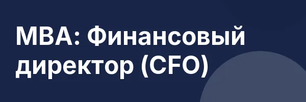 MBA: Финансовый директор (CFO)