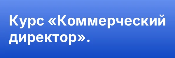 Курс «Коммерческий директор».