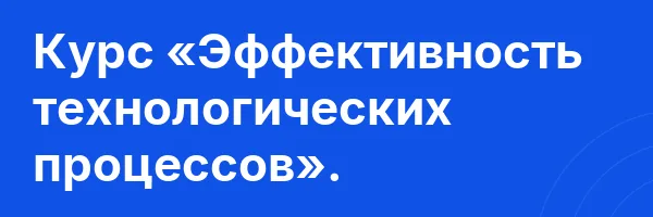 Курс «Эффективность технологических процессов».