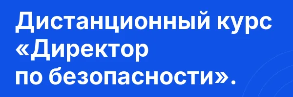 Дистанционный курс «Директор по безопасности».
