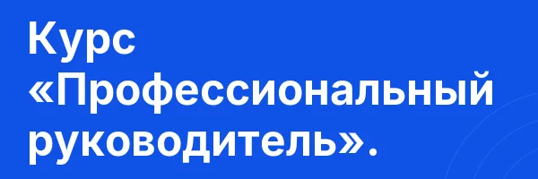 Курс «Профессиональный руководитель».