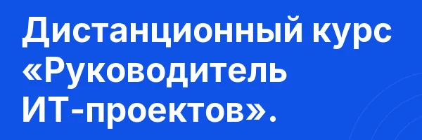 Дистанционный курс «Руководитель ИТ-проектов».