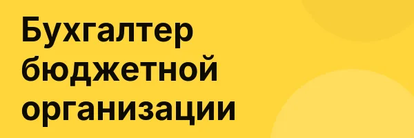 Бухгалтер бюджетной организации