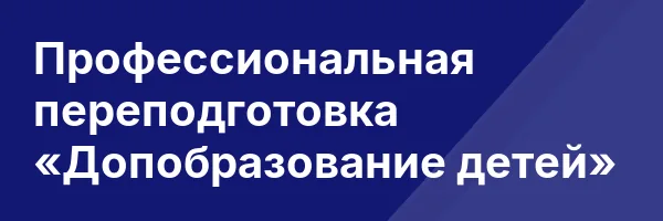 Профессиональная переподготовка «Допобразование детей»