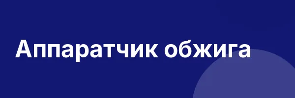 Аппаратчик обжига