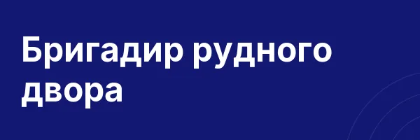 Бригадир рудного двора