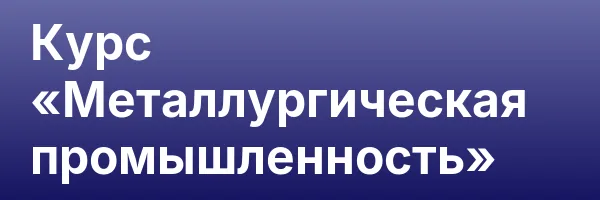 Курс «Металлургическая промышленность»