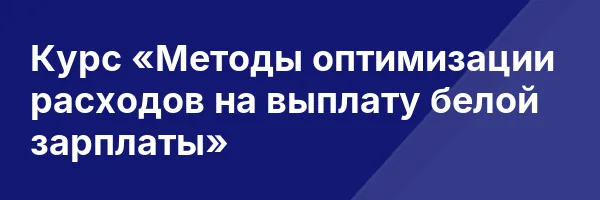 Курс «Методы оптимизации расходов на выплату белой зарплаты»
