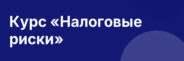 Курс «Налоговые риски»