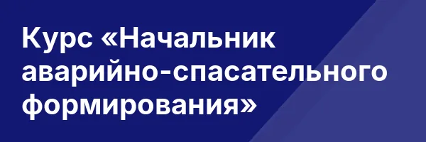 Курс «Начальник аварийно-спасательного формирования»
